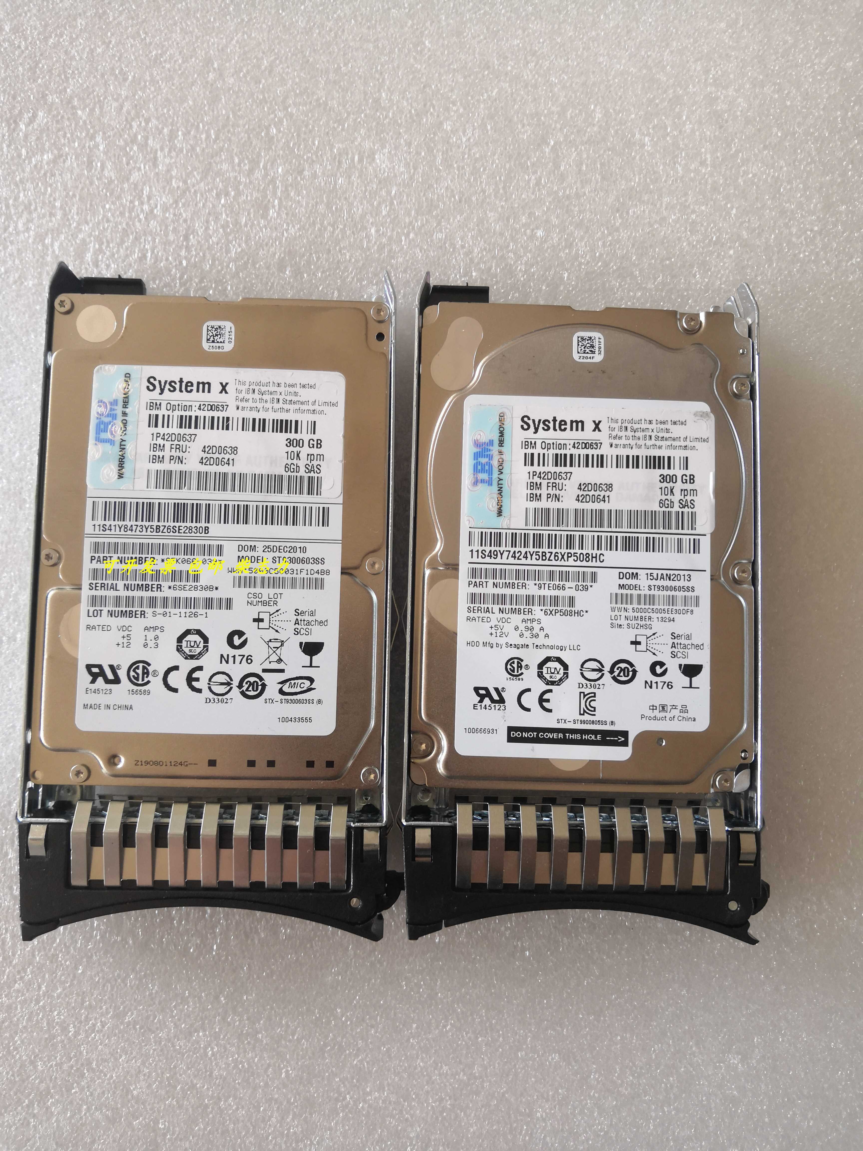 IBM 6GB SAS FRU 42D0638 300G服务器硬盘X3400 X3650 M2 M3 M4 电脑硬件/显示器/电脑周边 机械硬盘 原图主图