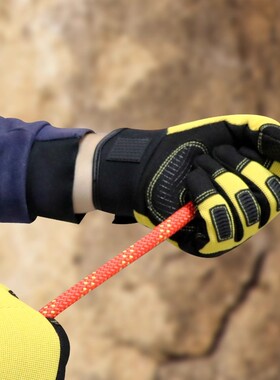 户外绳索防滑救援全指手套登山爬山攀岩运动健身耐磨速降骑行手套
