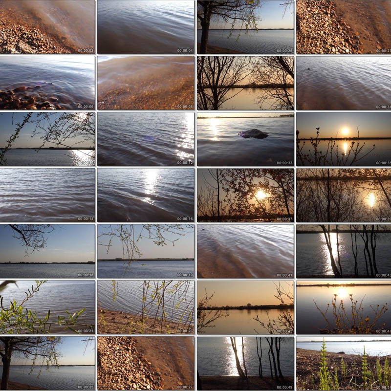 江边湖泊岸边河边沙石扔石子回忆空境转场原创高清视频素材