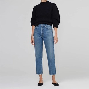 Citizens 高腰破洞锥形直筒牛仔裤 COH 女蓝灰色 Humanity 现货