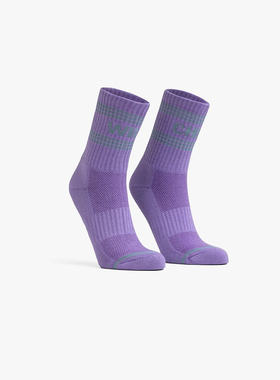 现货 MOTHER 百搭字母条纹罗纹运动中筒袜男女同款黑白橘红色