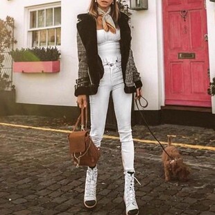 不退不换 两件2.8折 Black Orchid 清仓 白色小脚牛仔裤 一件4折