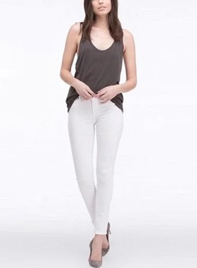 国内现货 AG Adriano Goldschmied 高腰白色百搭显瘦小脚牛仔裤女