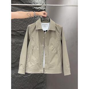 翻领夹克男款宽松春季新款休闲百搭薄款男士外套潮牌帅气青年衣服