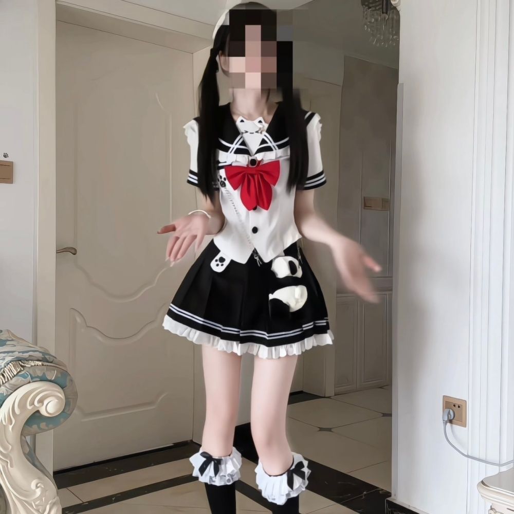 【黑糖喵喵】南意灼其华原创正统黑白制服jk水手服学生毕业班服女