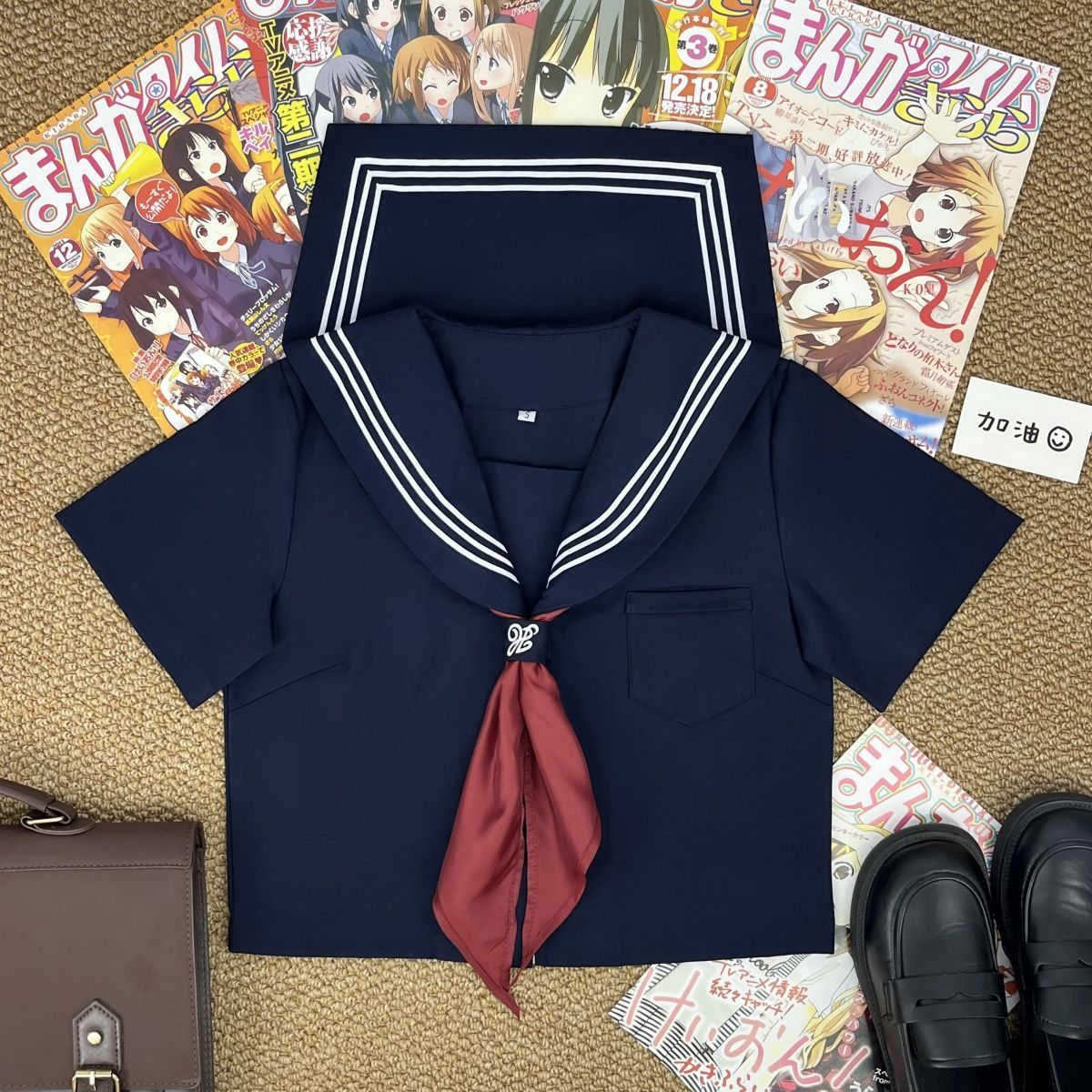 大婶家原创甜妹水手服绀三本套装日系经典学院风JK制服校供毕业服