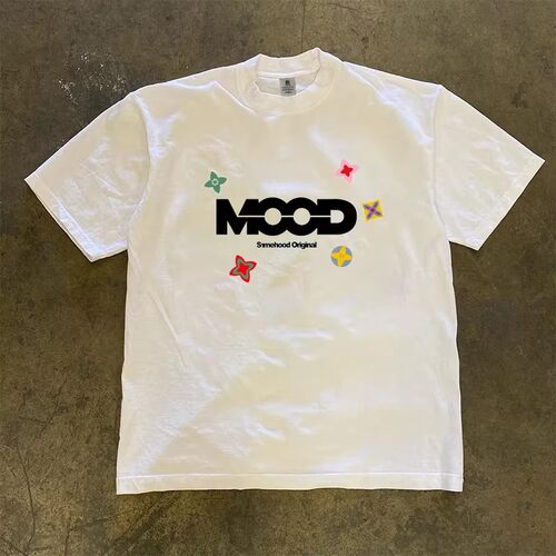 MOOD字母印花T恤爆款小众设计感