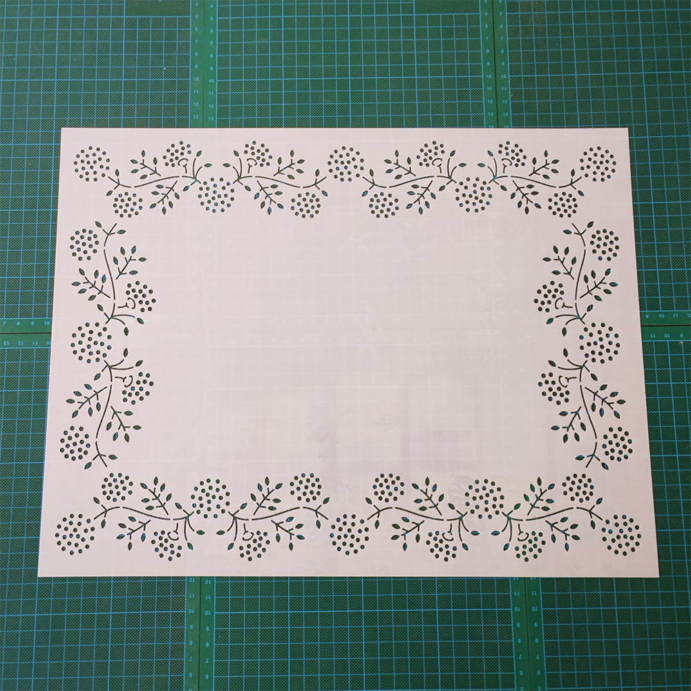 199 花环花纹 植物刺绣刺子绣模板镂空画图拓图描图工具茶垫茶席