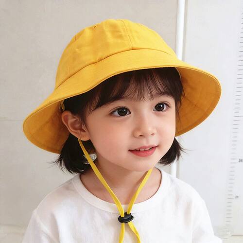 幼儿园小黄帽儿童渔夫帽太阳帽