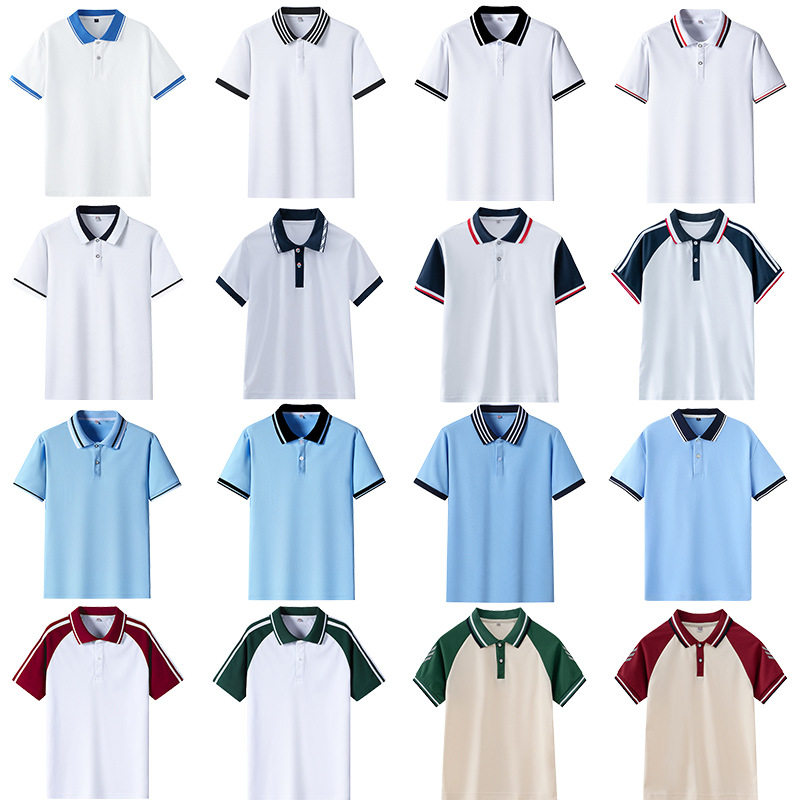 初高中校服夏季短袖POLO衫中小学生学院风班服运动会宽松休闲套装