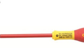 史丹利双色柄十字绝缘螺丝批PH1x100mm 65-415-14