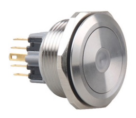 不锈钢单点带灯 金属按钮 GL-25F11D/R23-SJ