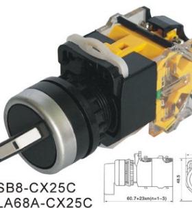 SB8(LA68A LA39 LAY39)-CX25C 长柄臂选择旋钮开关