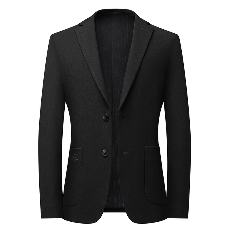 新品鄂尔多斯市男款西装外套两粒扣无开叉涤纶单西秋冬季休闲西服