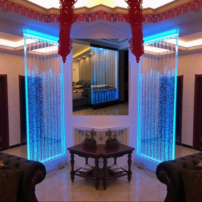 水幕屏风隔断墙酒柜流水鱼缸定制