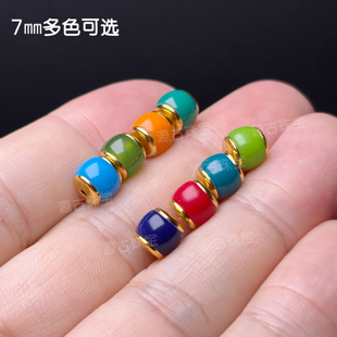 仿绿松南红蜜蜡碧玉青金汉堡珠 高端平替款好看不贵尺寸约7mm
