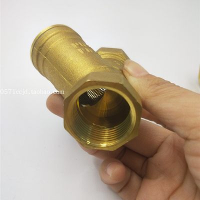 奥德利黄铜过滤器DN15 20 25加厚铜丝扣阀门DN40 50 65丝口过滤器