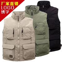 Giải trí ngoài trời và làm khô nhanh nhiếp ảnh leo núi giám đốc nam vest vest nhiều túi câu cá tùy chỉnh in - Áo thể thao áo ba lỗ thể thao