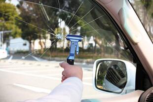 日本汽车多功能金属安全锤破窗器救生锤应急逃生锤割绳器