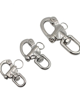 不锈钢304 316圈式旋转弹簧卸扣 snap shackle 手拉快挂卸扣钩