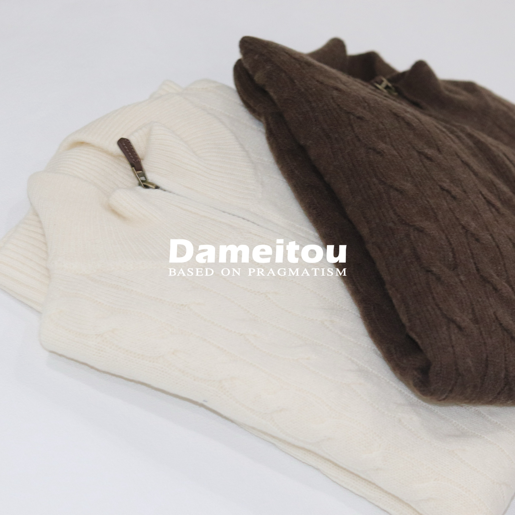 男女款半拉链绞花毛衣90羊毛10羊绒套头宽松针织衫复古美式毛衣,男装,针织衫/毛衣,淘宝优惠券,粉丝福利购,淘宝优惠卷