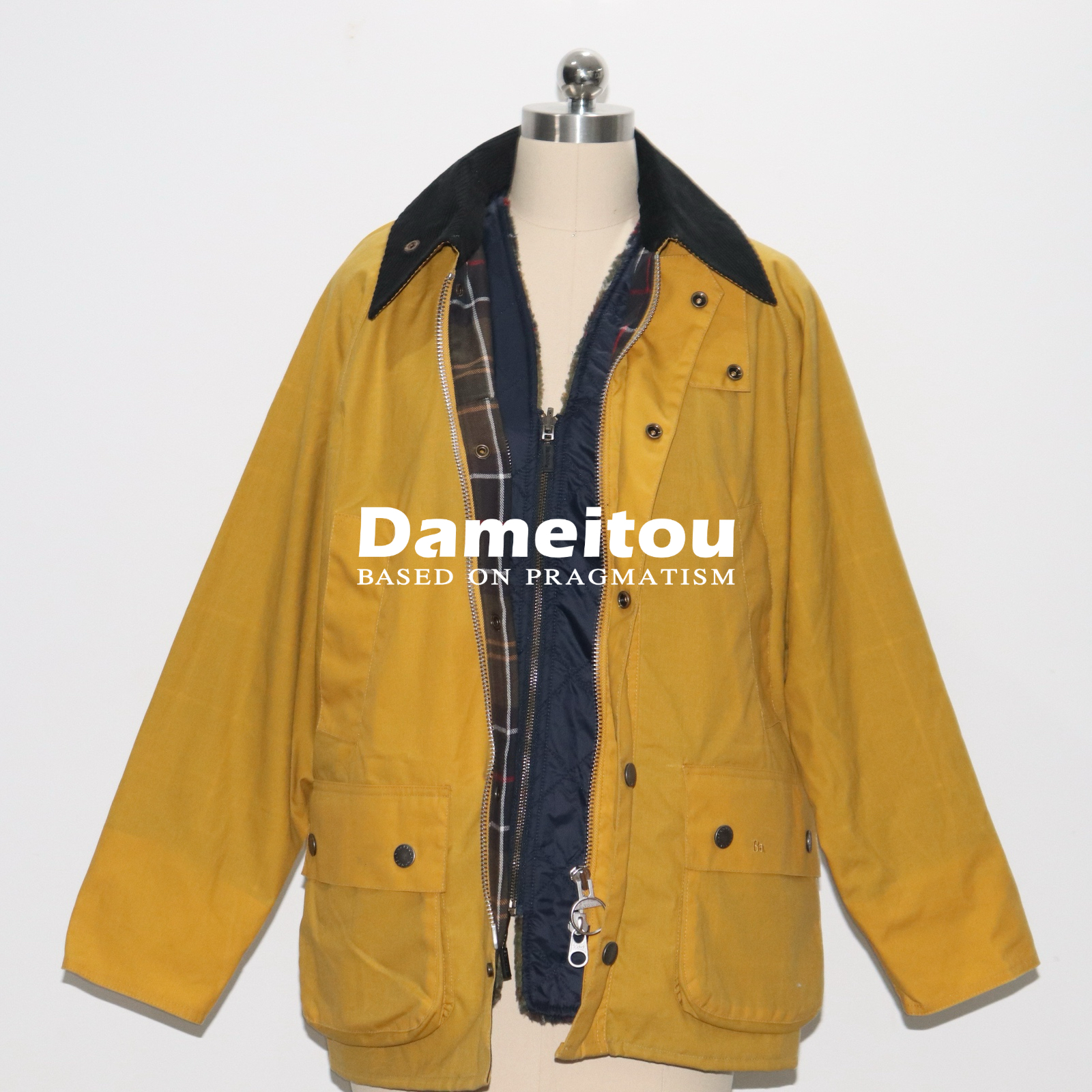 油蜡！B*NH联名内胆可拆卸外套组合夹克经典灯芯绒衣领防风雨男女