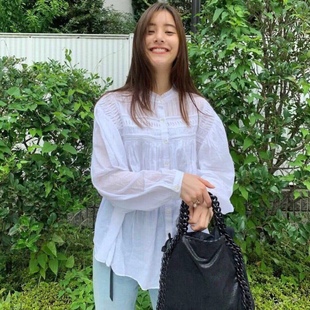 法国小众设计师牌Is@bel 纯棉白衬衫 M@r@nt 灯笼袖 法式 很仙儿