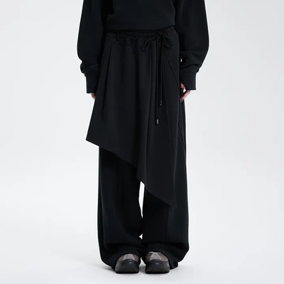 treemingbird 韩国设计师品牌25秋冬新品不规则围裙休闲卫裤