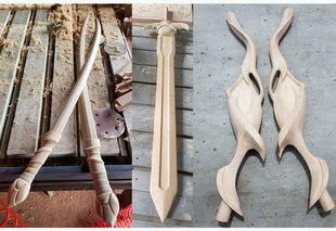 CNC定制加工木制道具模型特殊形状工件订制木材数控雕铣加工