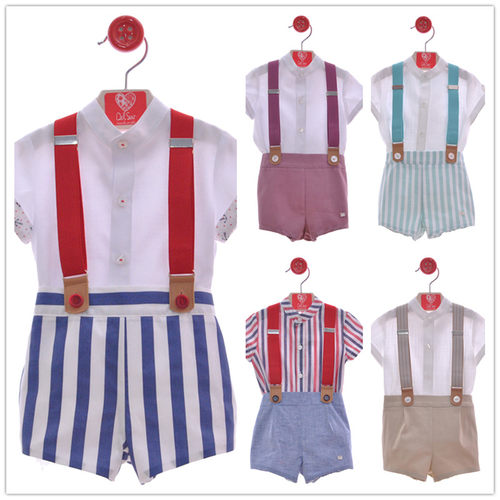 现货西班牙男童英伦周岁礼服衬衫
