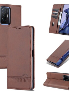 适用 小米2107113SG手机壳6.67英寸小米11TPRO保护套皮夹外壳翻盖小米11TPR0钱包款XIAOMI插卡por男士磁扣潮?