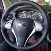 16款 日产逍客方向盘套真皮14 新奇骏把套手缝专用全包 17款