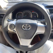 适用于12 丰田凯美瑞骏瑞方向盘套真皮威飒把套手缝专用全包 15款
