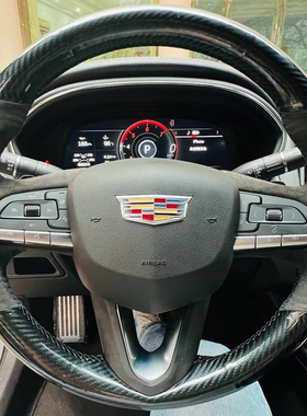 18-20-24款凯迪拉克CT5/XT4方向盘套真皮把套手缝专用全包款内饰