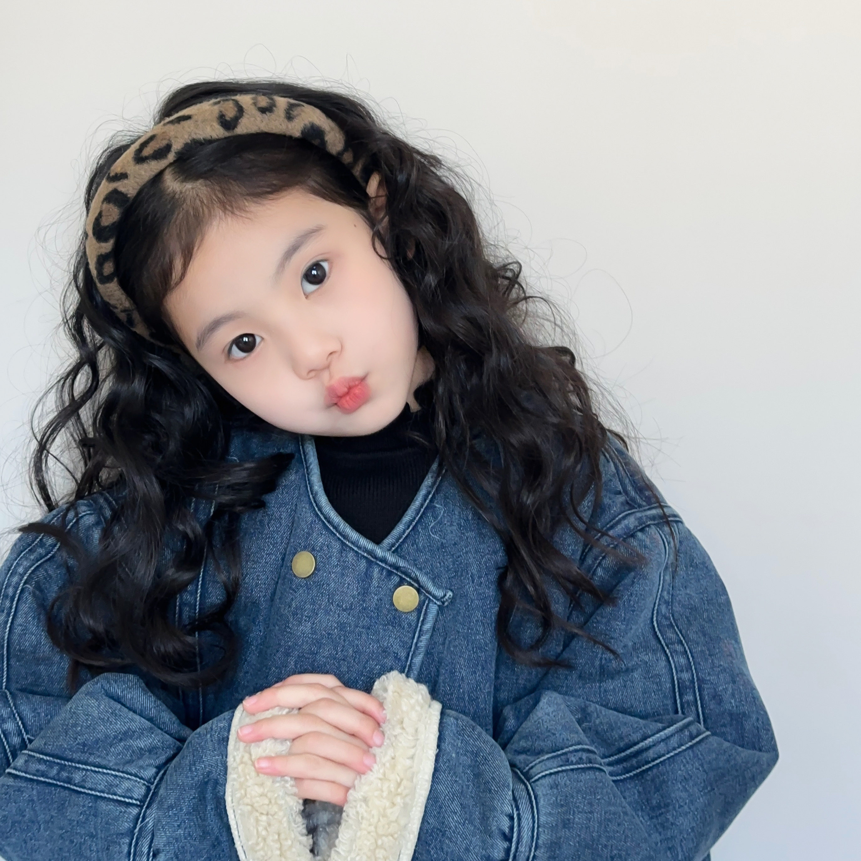 秋冬新款儿童发箍 韩版豹纹女童头箍 宝宝头饰发饰洋气学生压发箍