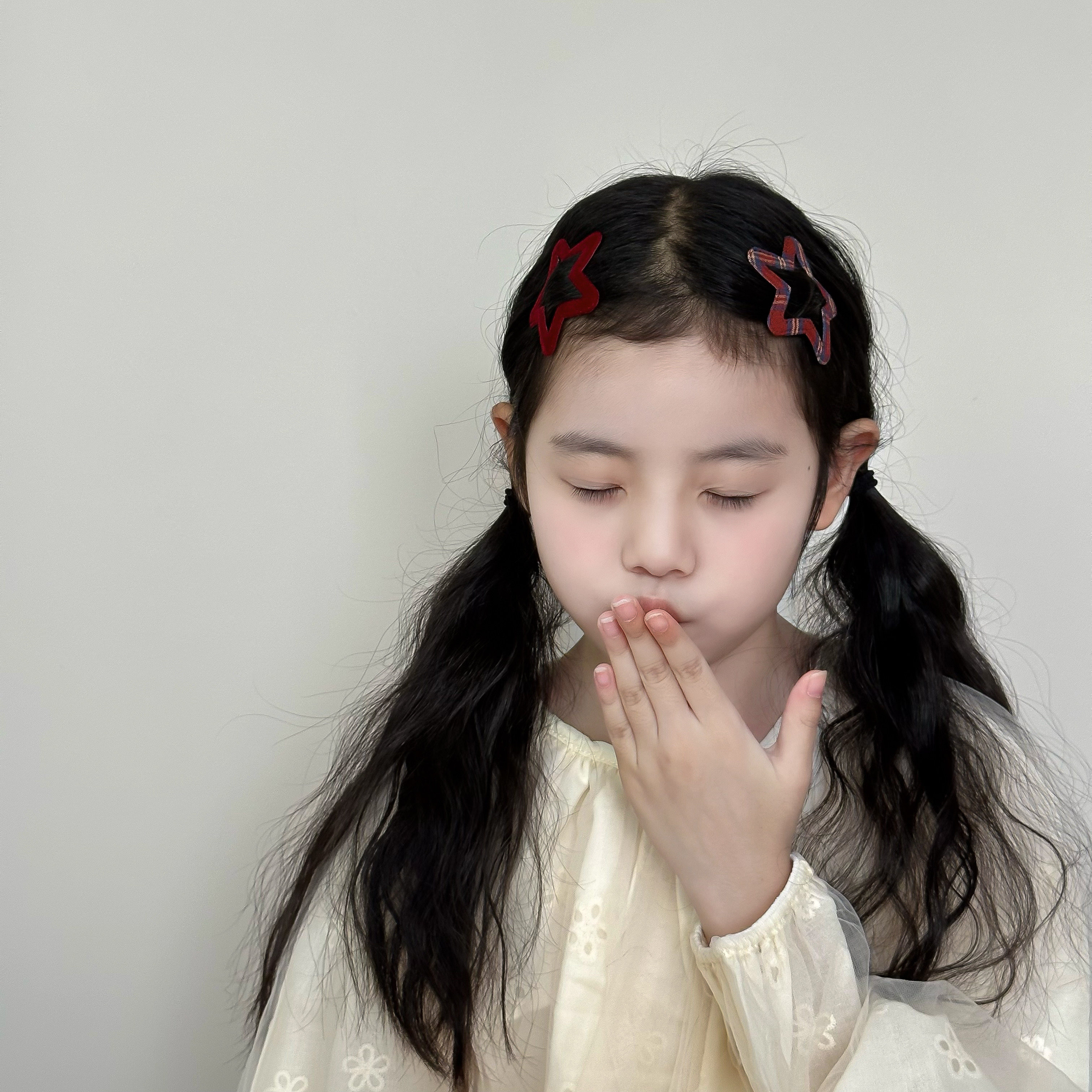 儿童五角星布艺格子bb夹 女童后脑勺碎发夹 韩版边夹刘海夹头饰,童装/婴儿装/亲子装,发饰,淘宝优惠券,粉丝福利购,淘宝优惠卷