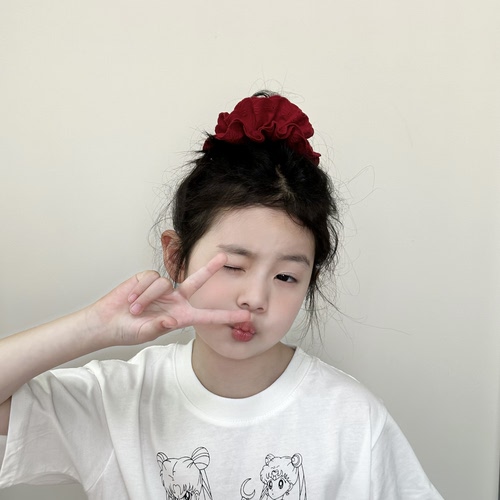 手工洋气蕾丝4层拇指大肠圈儿童 韩版丸子头发圈 新款女童头绳