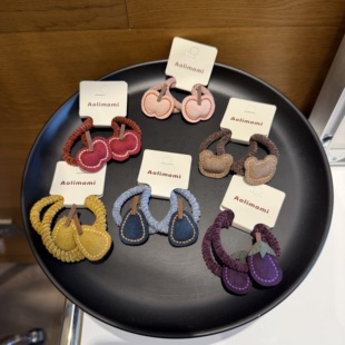 秋冬新款毛绒水果发圈儿童 女童充棉苹果小熊皮筋 宝宝头绳头饰