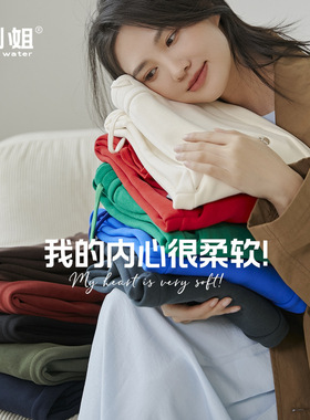 裤小仙九级纳米防风裤秋冬女加厚宽松休闲束脚卫裤沐丝绒22308