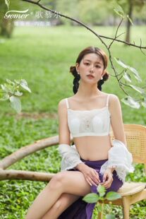 歌慕尔8308 S超薄兔耳水晶杯软钢圈收副乳调整型文胸内衣B杯抹胸