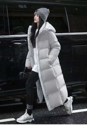 2025新款羽绒服女中长款过膝加厚保暖白鸭绒外套冬季时尚百搭极寒