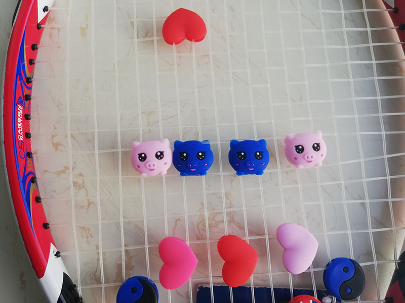 正品 可爱 蓝猪 粉色猪 网球拍 避震器 网球 减震器 网球配件