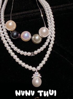 珠宝 鱼姬3mmBABY珠小米珠珍珠项链塔希提真多麻天女路路通贝珠链