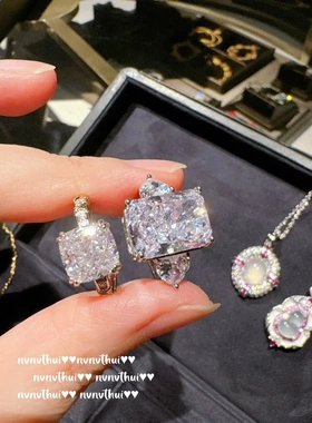 奥地利宫廷星辰宝石戒指 八心八箭 王妃水滴7克拉锆石 冰花切戒指