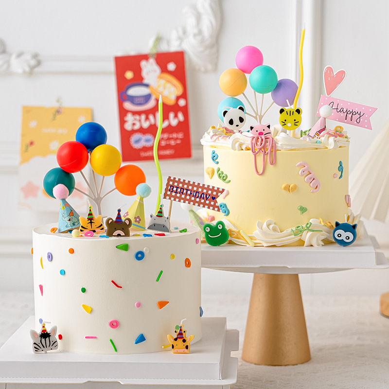 卡通图案蜡烛派对甜品台装扮