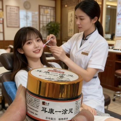 耳康一涂灵采耳店耳部护理膏正品止菌耳痒软膏硼酸酒精冰片滴耳液