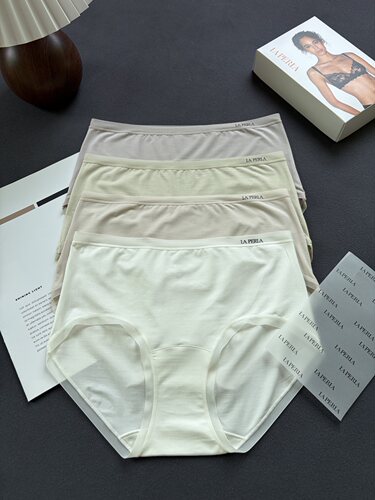 LAP女士新款纯色莫代尔中腰无痕内裤 高弹力舒适透气三角女内裤