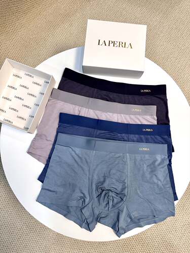 LAP贵妇男士新款莫代尔中腰平角内裤 高弹力舒适透气四角男内裤