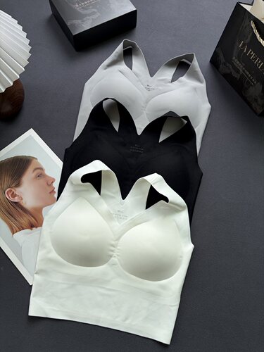 LAP贵妇新款无痕美背运动内衣 舒适透气无钢圈固定杯背心式文胸