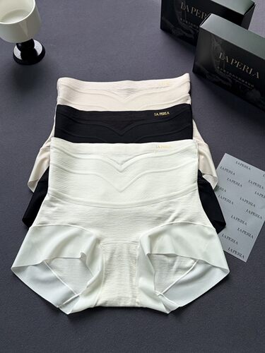 LAP新款云感纱果冻条收腹提臀高腰内裤 舒适不卷边三角女内裤
